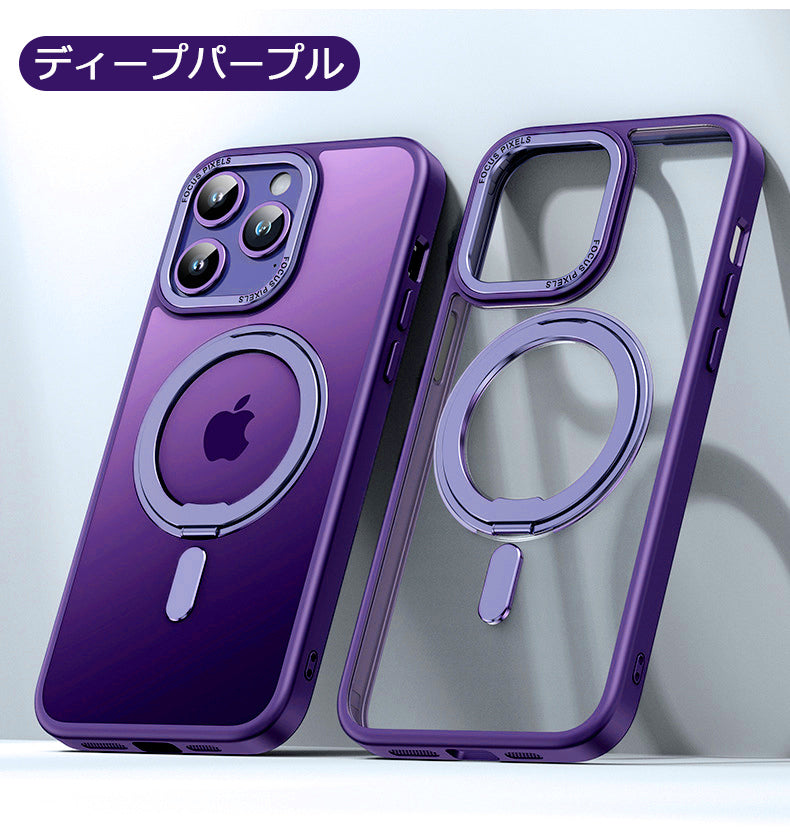 【多機能360°回転式スタンド】Magsafe対応 iPhoneケース