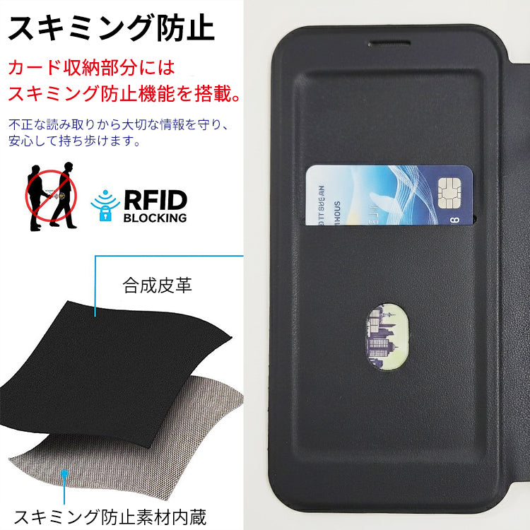 【PUレザー&背面クリア 手帳型】iPhoneケース