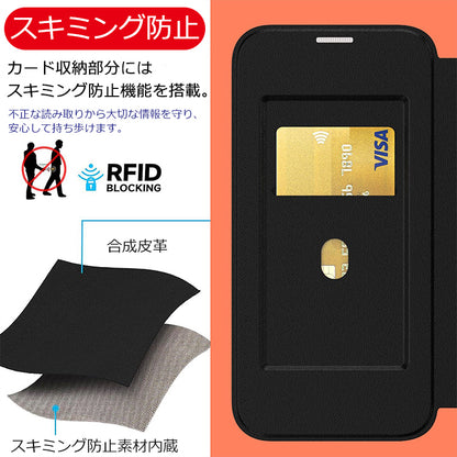 【PUレザー&背面クリア 手帳型】iPhoneケース