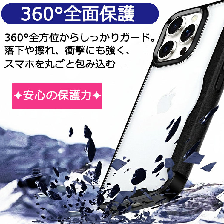 【PUレザー&背面クリア 手帳型】iPhoneケース