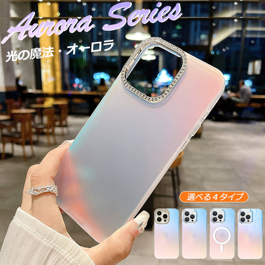 【光の魔法/オーロラ】iPhone17 ケース iPhone16e iPhone17Pro ケース iPhone15 iPhone16 ケース magsafe対応 iPhone11 iPhone12 iPhone13 iPhone14 ケース クリア アイフォン17 Air Pro Max iPhoneケース スマホケース カバー おしゃれ かわいい 韓国