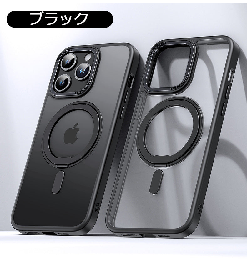 【多機能360°回転式スタンド】Magsafe対応 iPhoneケース