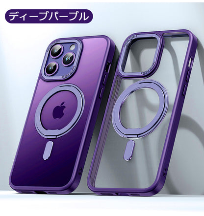 【多機能360°回転式スタンド】Magsafe対応 iPhoneケース