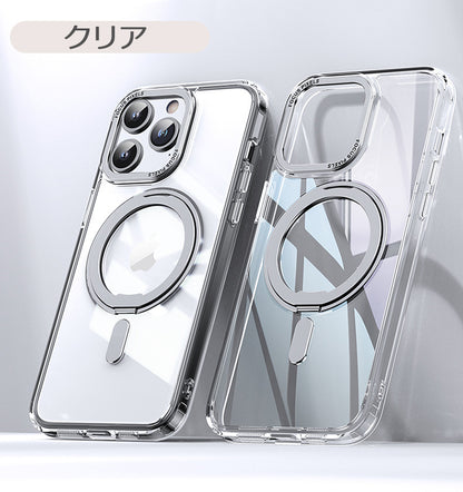 【多機能360°回転式スタンド】Magsafe対応 iPhoneケース
