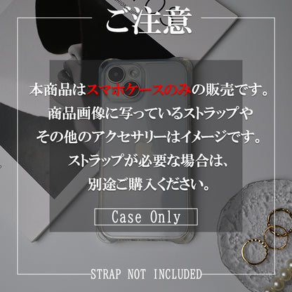 【4-HOLE クリア スマホショルダー】iPhoneケース