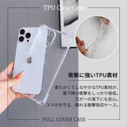 【4-HOLE クリア スマホショルダー】iPhoneケース