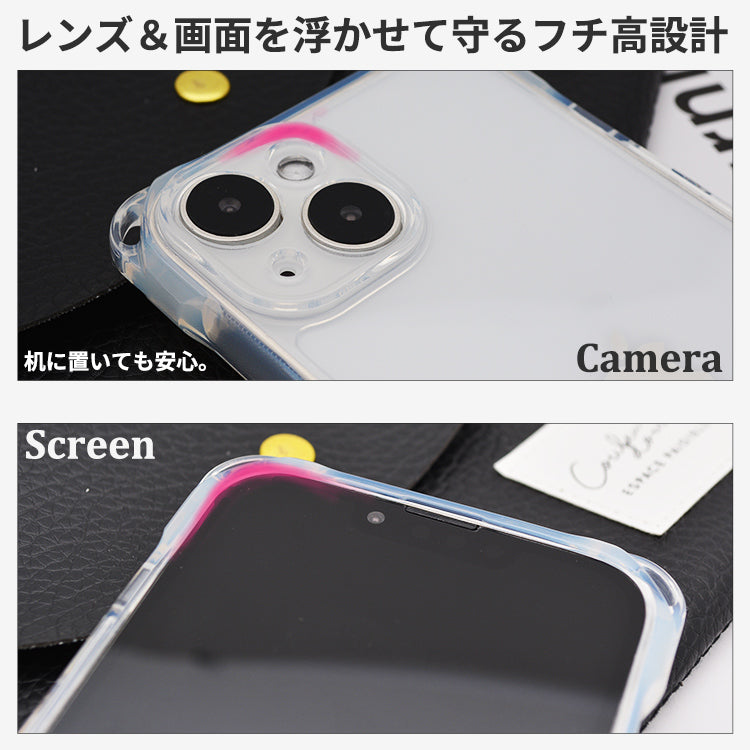 【4-HOLE クリア スマホショルダー】iPhoneケース