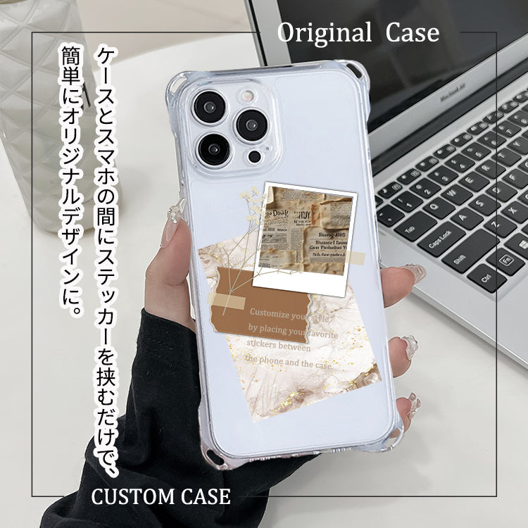 【4-HOLE クリア スマホショルダー】iPhoneケース