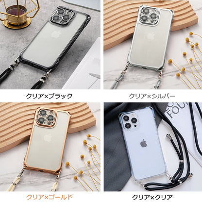 スマホショルダー iPhone17 ケース iPhone16e iPhone17Pro ケース iPhone15 iPhone16 ケース iPhone12 iPhone13 iPhone14 ケース クリア iPhone17 Air Pro Max iPhone11 SE3 iPhoneケース スマホケース カバー ショルダー タイプ ストラップ 紐 韓国