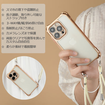 スマホショルダー iPhone17 ケース iPhone16e iPhone17Pro ケース iPhone15 iPhone16 ケース iPhone12 iPhone13 iPhone14 ケース クリア iPhone17 Air Pro Max iPhone11 SE3 iPhoneケース スマホケース カバー ショルダー タイプ ストラップ 紐 韓国