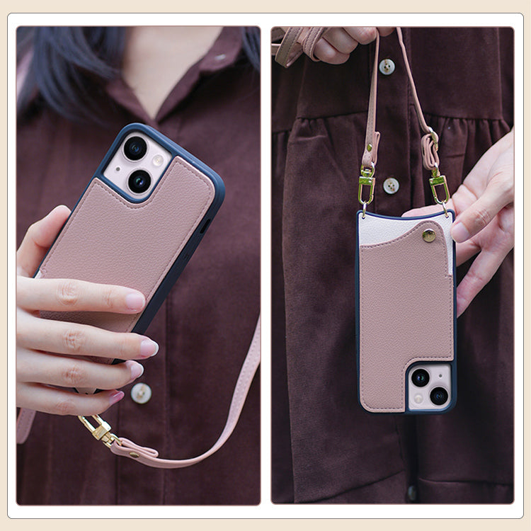 【PUレザー】スマホショルダー iPhoneケース
