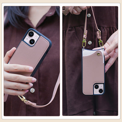【PUレザー】スマホショルダー iPhoneケース