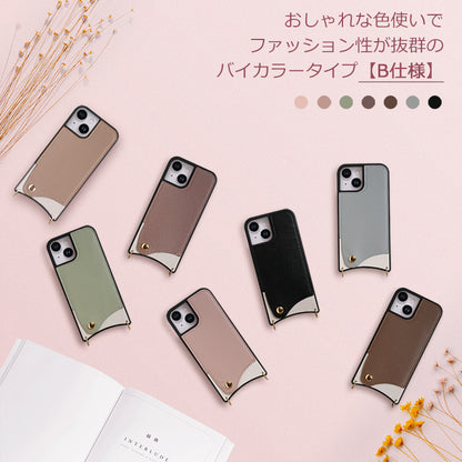 【PUレザー】スマホショルダー iPhoneケース