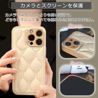 【大人かわいい雰囲気】iPhone17 ケース iPhone16e iPhone17Pro ケース iPhone16 iPhone15 ケース iPhone14 iPhone12 iPhone13 mini ケース iPhone17 Air Pro Max SE3 iPhone11 ケース iPhoneケース スマホケース キルティング かわいい おしゃれ 韓国 カバー