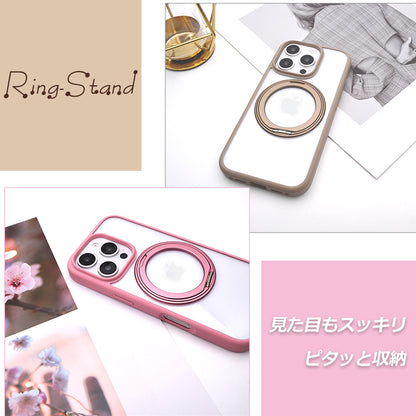 【多機能360°回転スタンド】Magsafe対応 iPhoneケース