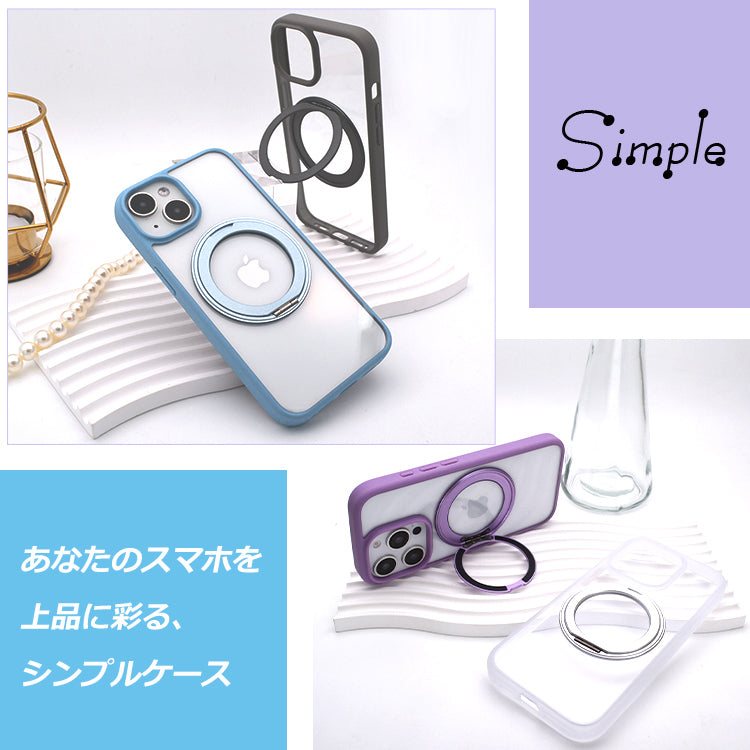 【多機能360°回転スタンド】Magsafe対応 iPhoneケース