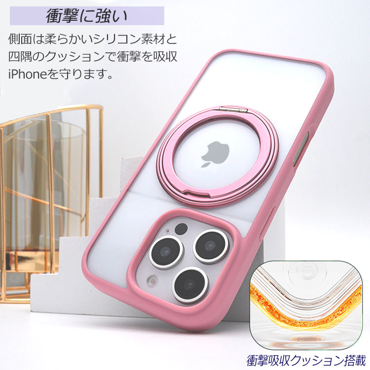 【多機能360°回転スタンド】Magsafe対応 iPhoneケース