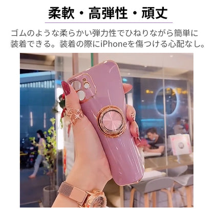 【リング一体型 高級感】iPhone17 ケース iPhone16e iPhone17Pro ケース iPhone15 iPhone16 ケース iPhone14 iPhone12 iPhone13 mini ケース iPhone17 Air Pro Max Plus iPhone SE 第3世代 ケース iPhone11 カバー iPhoneケース スマホケース リング付き 韓国
