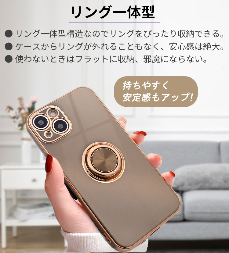【リング一体型 高級感】iPhone17 ケース iPhone16e iPhone17Pro ケース iPhone15 iPhone16 ケース iPhone14 iPhone12 iPhone13 mini ケース iPhone17 Air Pro Max Plus iPhone SE 第3世代 ケース iPhone11 カバー iPhoneケース スマホケース リング付き 韓国