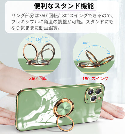 【リング一体型 高級感】iPhone17 ケース iPhone16e iPhone17Pro ケース iPhone15 iPhone16 ケース iPhone14 iPhone12 iPhone13 mini ケース iPhone17 Air Pro Max Plus iPhone SE 第3世代 ケース iPhone11 カバー iPhoneケース スマホケース リング付き 韓国