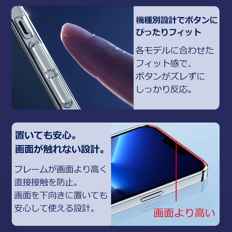 【レンズフィルム一体型ケース】 iPhoneケース