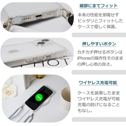 【クリアスマホショルダー】 iPhoneケース
