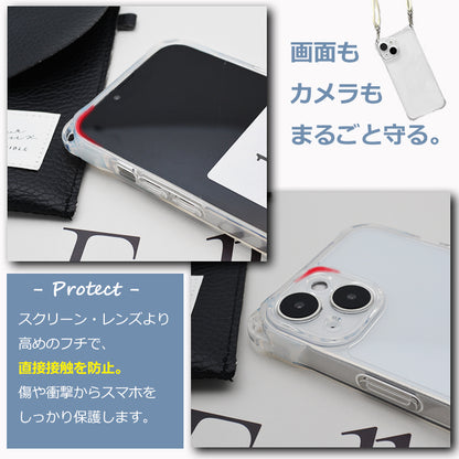 【クリアスマホショルダー】 iPhoneケース