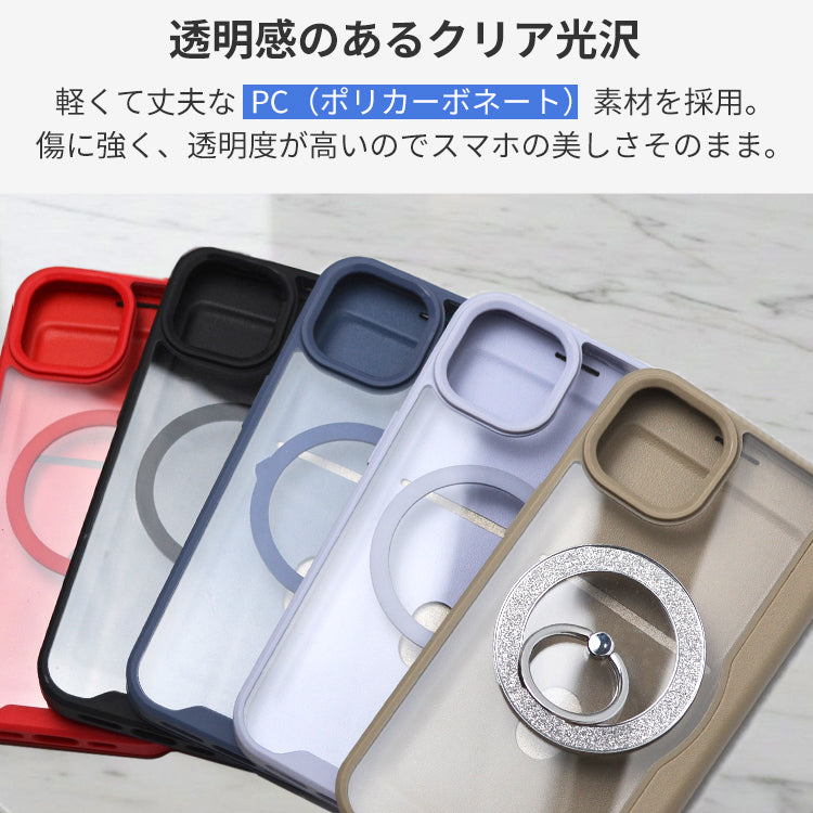 【PUレザー&背面クリア 手帳型】MagSafe対応 iPhoneケース