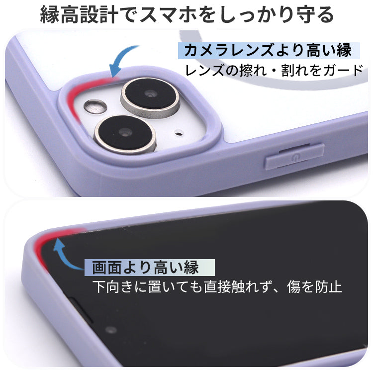 【PUレザー&背面クリア 手帳型】MagSafe対応 iPhoneケース