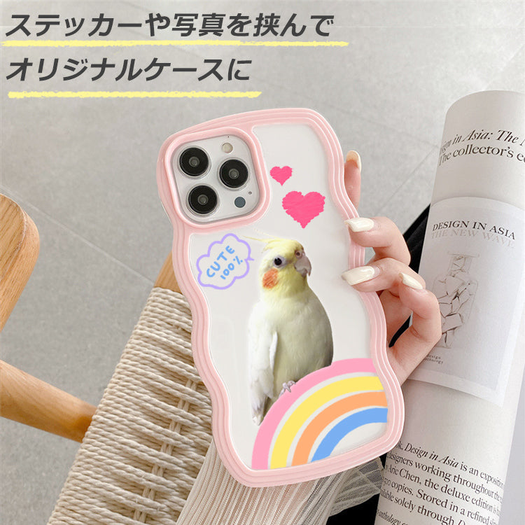 【なみなみ可愛い】ウェーブ iPhoneケース MagSafe対応