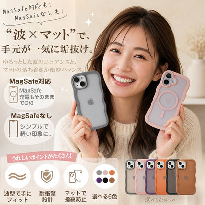 【なみなみ可愛い&マット】 iPhoneケース MagSafe対応