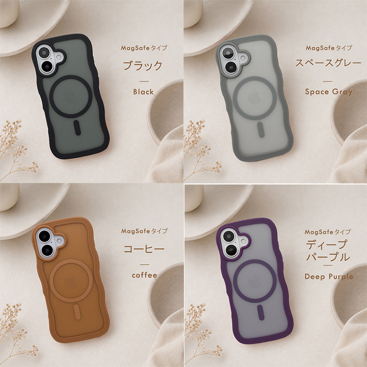 【なみなみ可愛い&マット】 iPhoneケース MagSafe対応