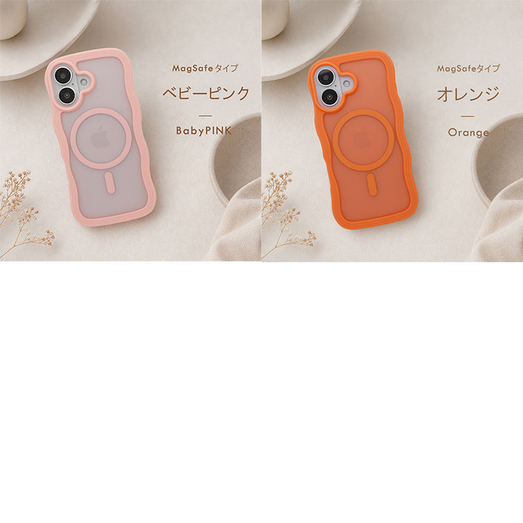 【なみなみ可愛い&マット】 iPhoneケース MagSafe対応