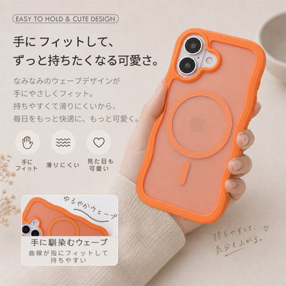 【なみなみ可愛い&マット】 iPhoneケース MagSafe対応