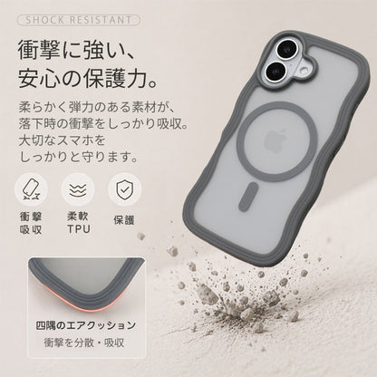【なみなみ可愛い&マット】 iPhoneケース MagSafe対応