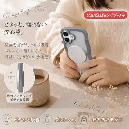 【なみなみ可愛い&マット】 iPhoneケース MagSafe対応