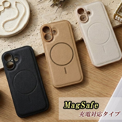 【高級感PUレザー】iPhoneケース MagSafe対応