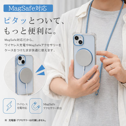 スマホショルダー iPhone17 ケース iPhone17e ケース MagSafe対応 iPhone16e iPhone15 iPhone16 ケース iPhone12 mini iPhone13 mini iPhone14 ケース クリア iPhone17 Pro iPhoneケース スマホケース カバー ショルダー タイプ ストラップ 紐 韓国