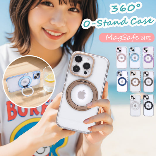 【 360°回転スタンド一体型】MagSafe対応 iPhone17 ケース iPhone17Pro ケース iPhone16 iPhone16e ケース iPhone14 iPhone15 ケース iPhone12 iPhone13 ケース iPhone17 Air Pro Max iPhoneケース スマホケース クリア カバー リング付き かわいい韓国