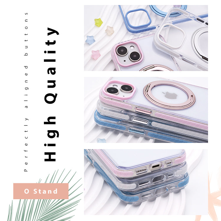 【 360°回転スタンド一体型】MagSafe対応 iPhone17 ケース iPhone17Pro ケース iPhone16 iPhone16e ケース iPhone14 iPhone15 ケース iPhone12 iPhone13 ケース iPhone17 Air Pro Max iPhoneケース スマホケース クリア カバー リング付き かわいい韓国