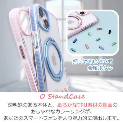 【 360°回転スタンド一体型】MagSafe対応 iPhone17 ケース iPhone17Pro ケース iPhone16 iPhone16e ケース iPhone14 iPhone15 ケース iPhone12 iPhone13 ケース iPhone17 Air Pro Max iPhoneケース スマホケース クリア カバー リング付き かわいい韓国