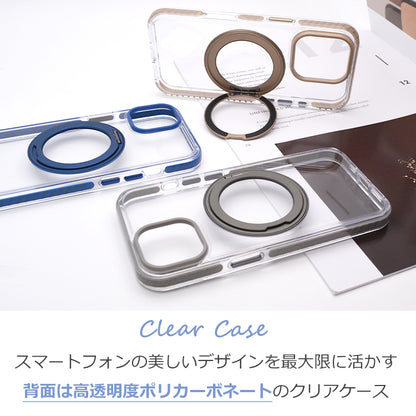 【 360°回転スタンド一体型】MagSafe対応 iPhone17 ケース iPhone17Pro ケース iPhone16 iPhone16e ケース iPhone14 iPhone15 ケース iPhone12 iPhone13 ケース iPhone17 Air Pro Max iPhoneケース スマホケース クリア カバー リング付き かわいい韓国