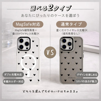 【大人&可愛い】Heart Dot iPhoneケース MagSafe対応