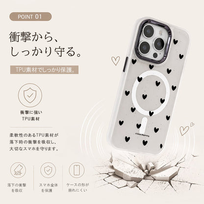 【大人&可愛い】Heart Dot iPhoneケース MagSafe対応
