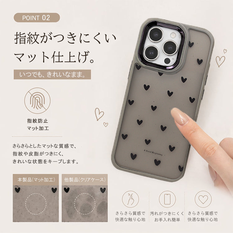 【大人&可愛い】Heart Dot iPhoneケース MagSafe対応