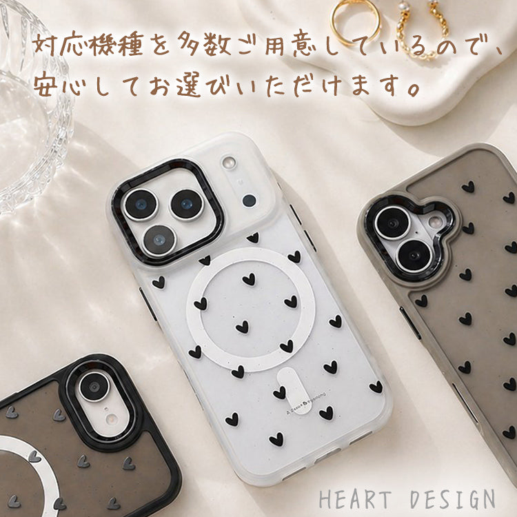 【大人&可愛い】Heart Dot iPhoneケース MagSafe対応