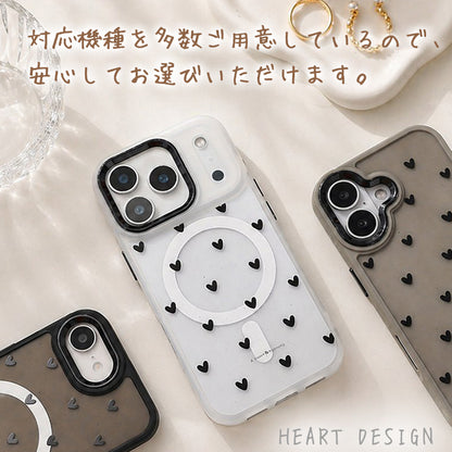 【大人&可愛い】Heart Dot iPhoneケース MagSafe対応