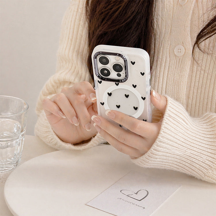 【大人&可愛い】Heart Dot iPhoneケース MagSafe対応