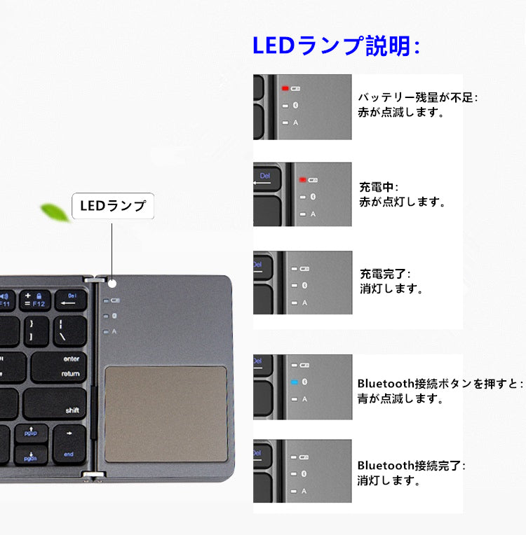 【スタンド付き 超軽量197g 超薄1.4cm】Bluetooth ワイヤレス キーボード 折りたたみ式