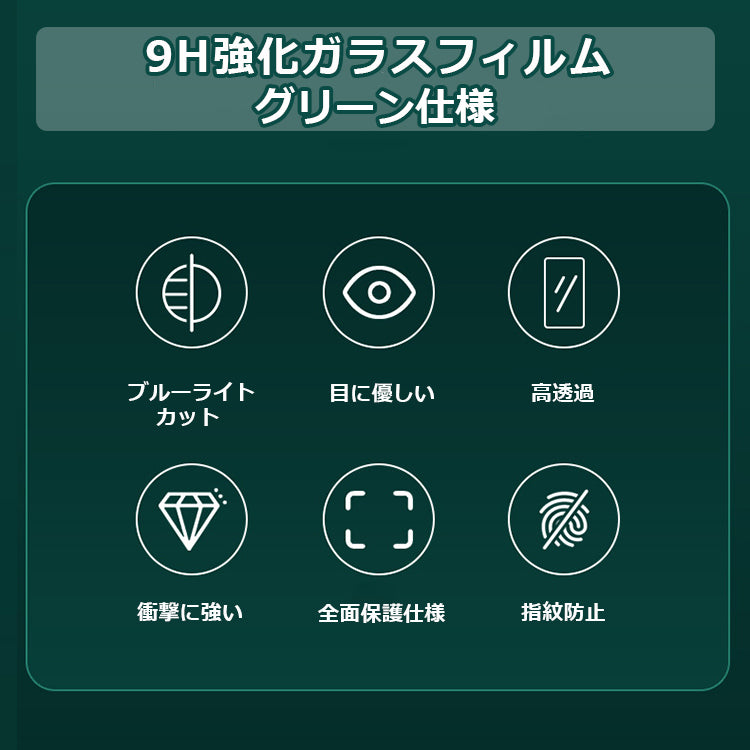 【反射防止/指紋防止】iPhone ガラスフィルム 保護フィルム